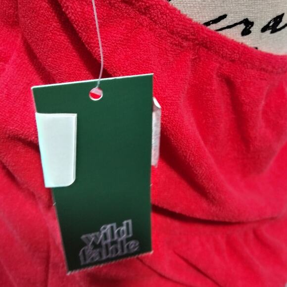 Wild Fable Red Towel Terry Romper Halter Beach Cover Casual Size JR L XXL - Picture 6 of 12